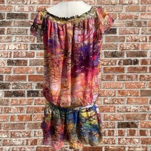 🎉HP🎉Supertrash colorful artsy floral dress / 8 / Excellent condition